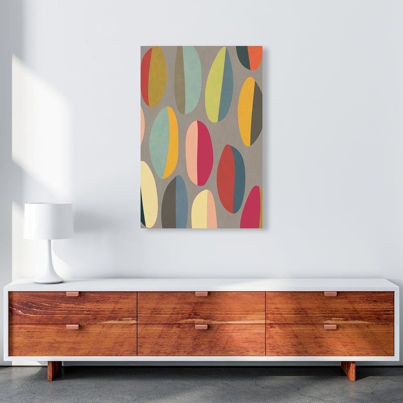 Mid Century Half Pebbles Pair One A A1 Canvas