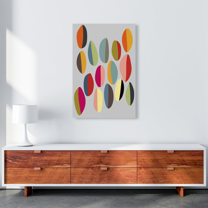 Mid Century Half Pebbles Pair Two B A1 Canvas