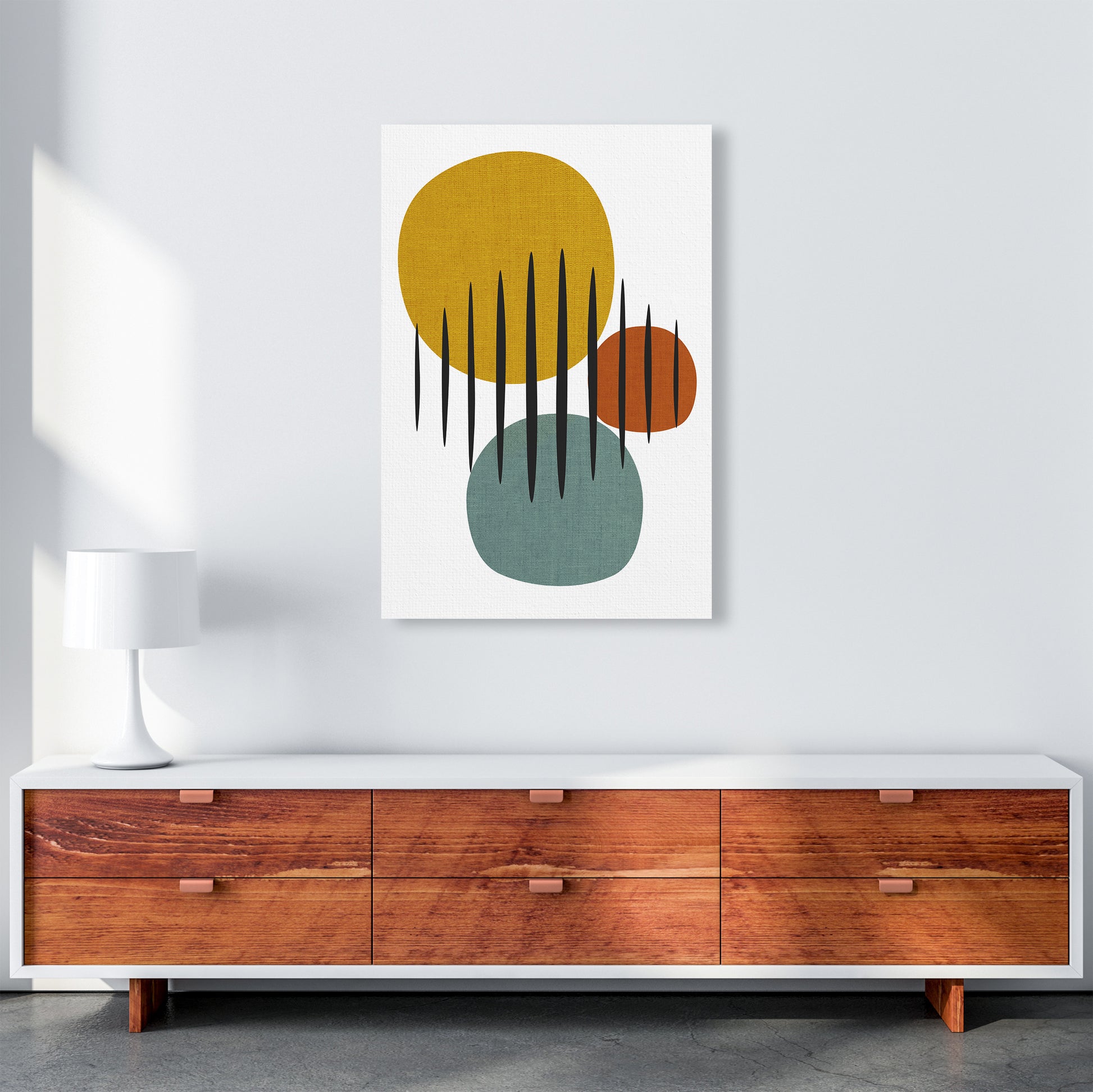 Mid Century Set of 2 B Original A1 Canvas