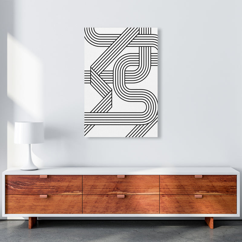 Black and White Geometric Patterns A A1 Canvas
