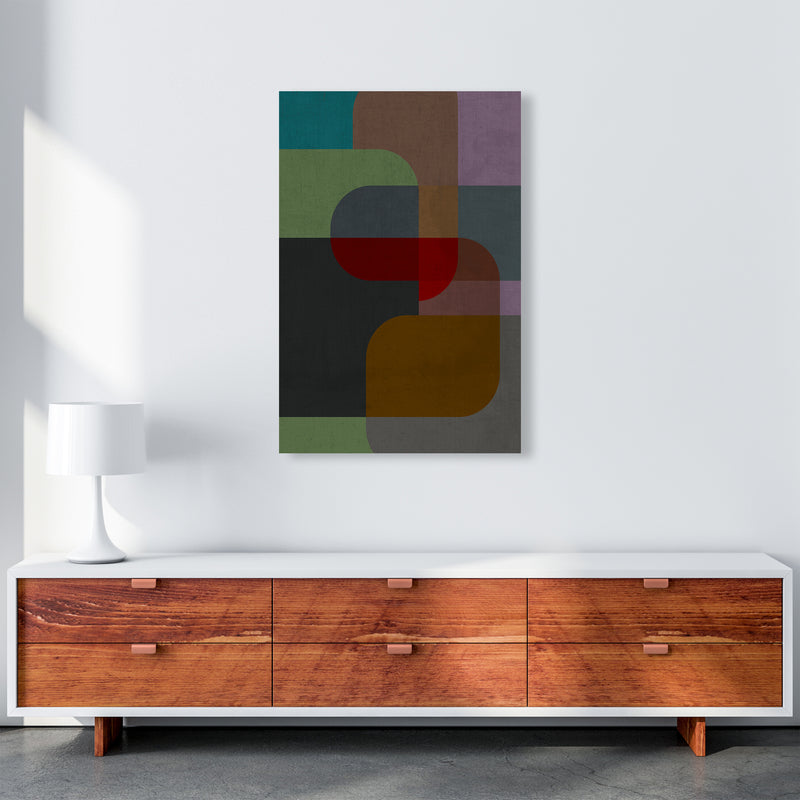 Dark Colourful Abstract Print B A1 Canvas