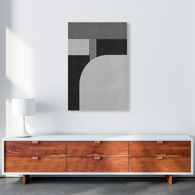 Mid Century Black and White Print A A1 Canvas