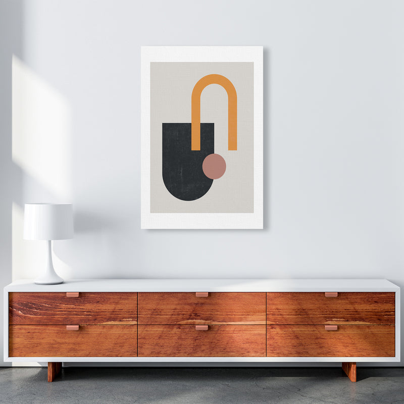 Mid Century Shapes Wall Art Print A A1 Canvas