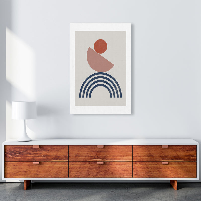 Mid Century Shapes Wall Art Print B A1 Canvas