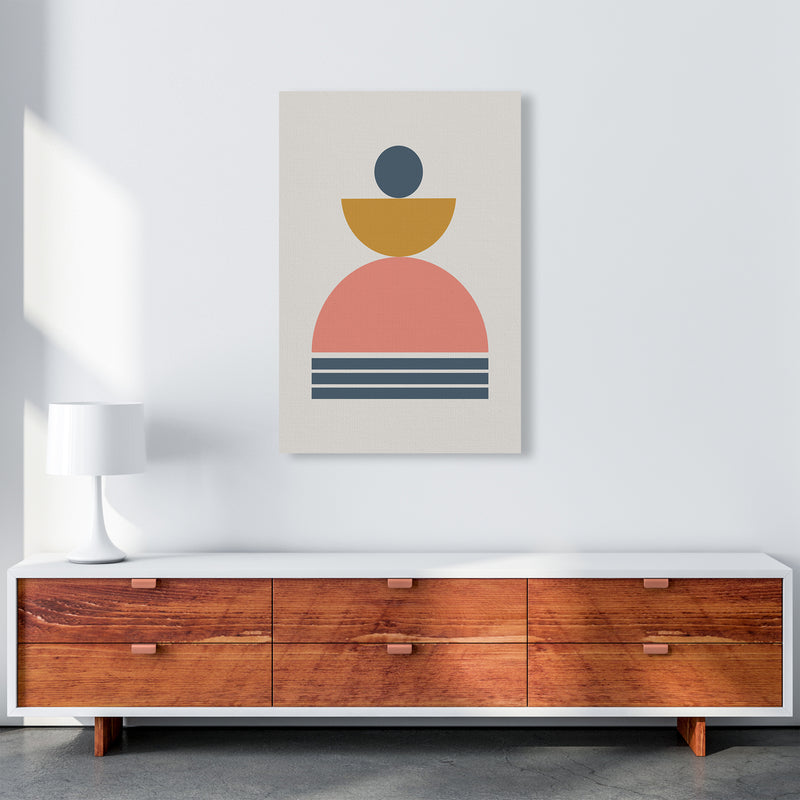 Mid Century Modern Prints on Grey C A1 Canvas