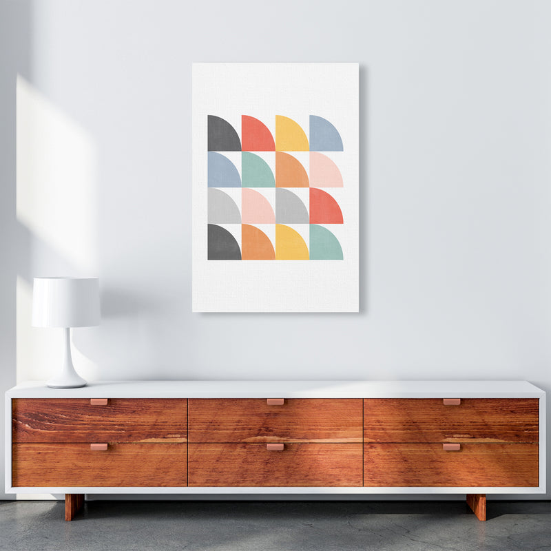 Scandinavian Quarter Circles F A1 Canvas