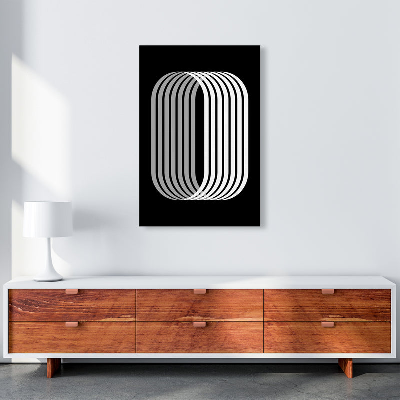Abstract Modern Black and White Shape Original A1 Canvas