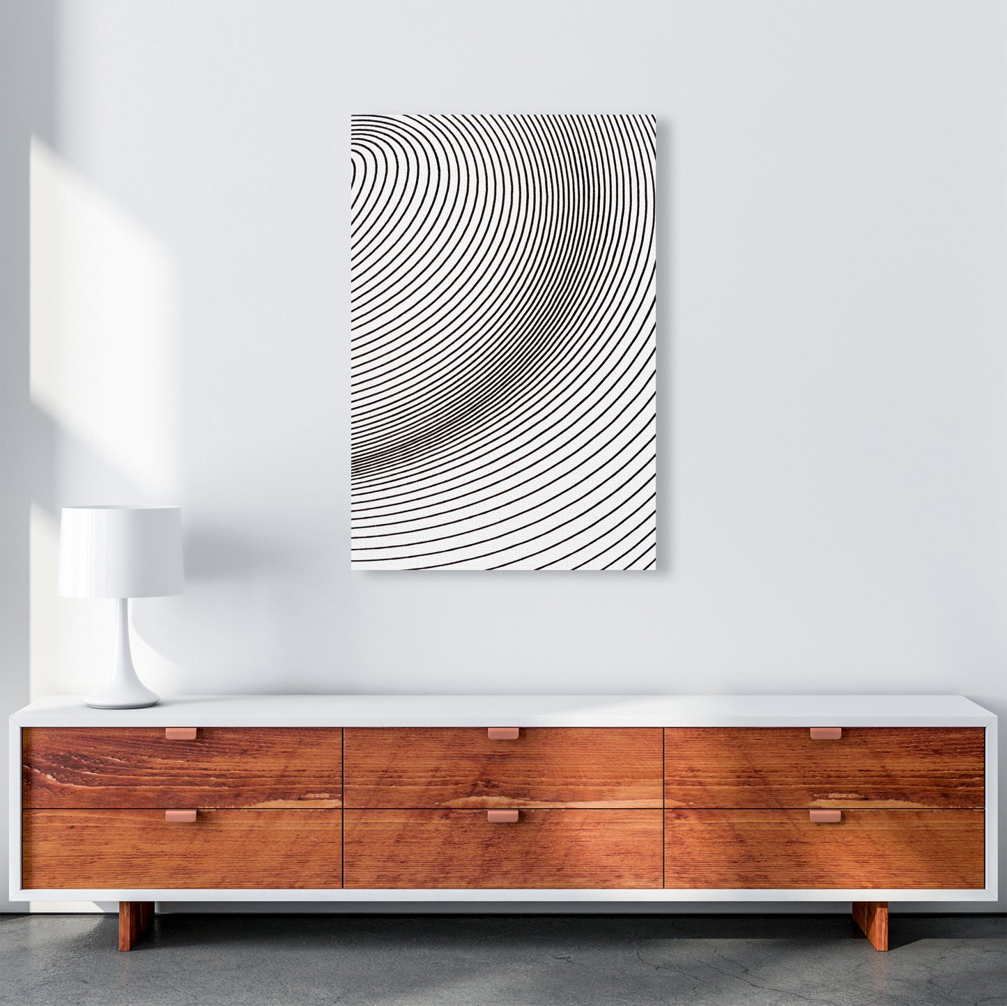 Black and White Line Drawing A1 Canvas