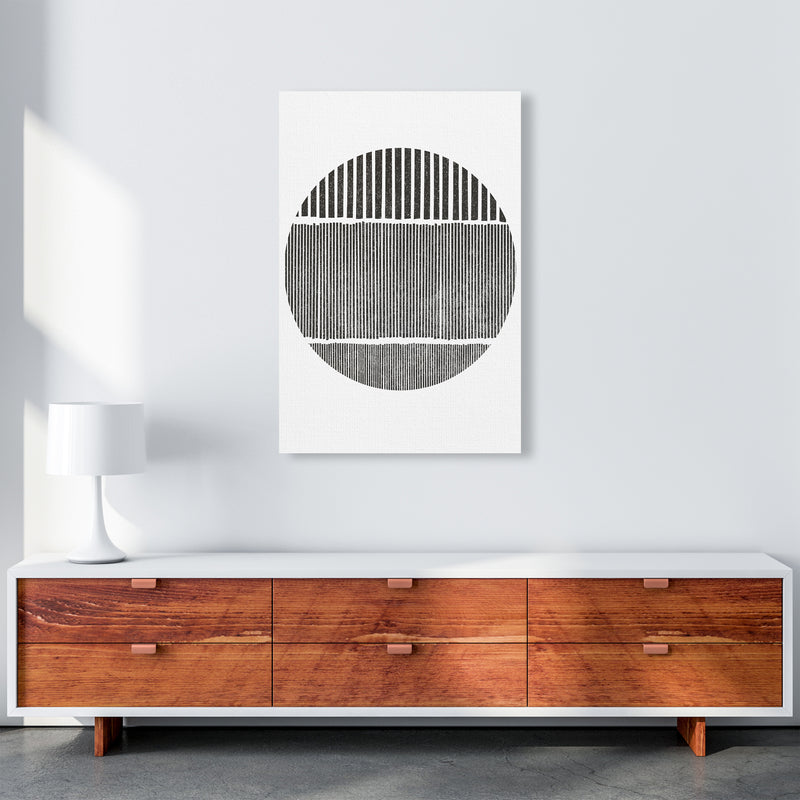 Black and White Lines in A1 Canvas