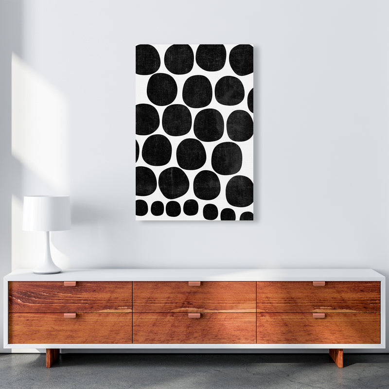 Black Grunge Circles Original A1 Canvas