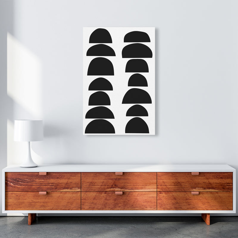 Black Half Circles Original A1 Canvas