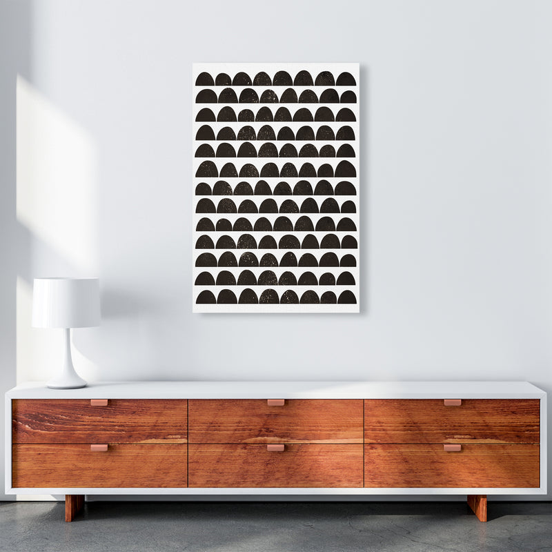 Half Moon Black Texture Original A1 Canvas