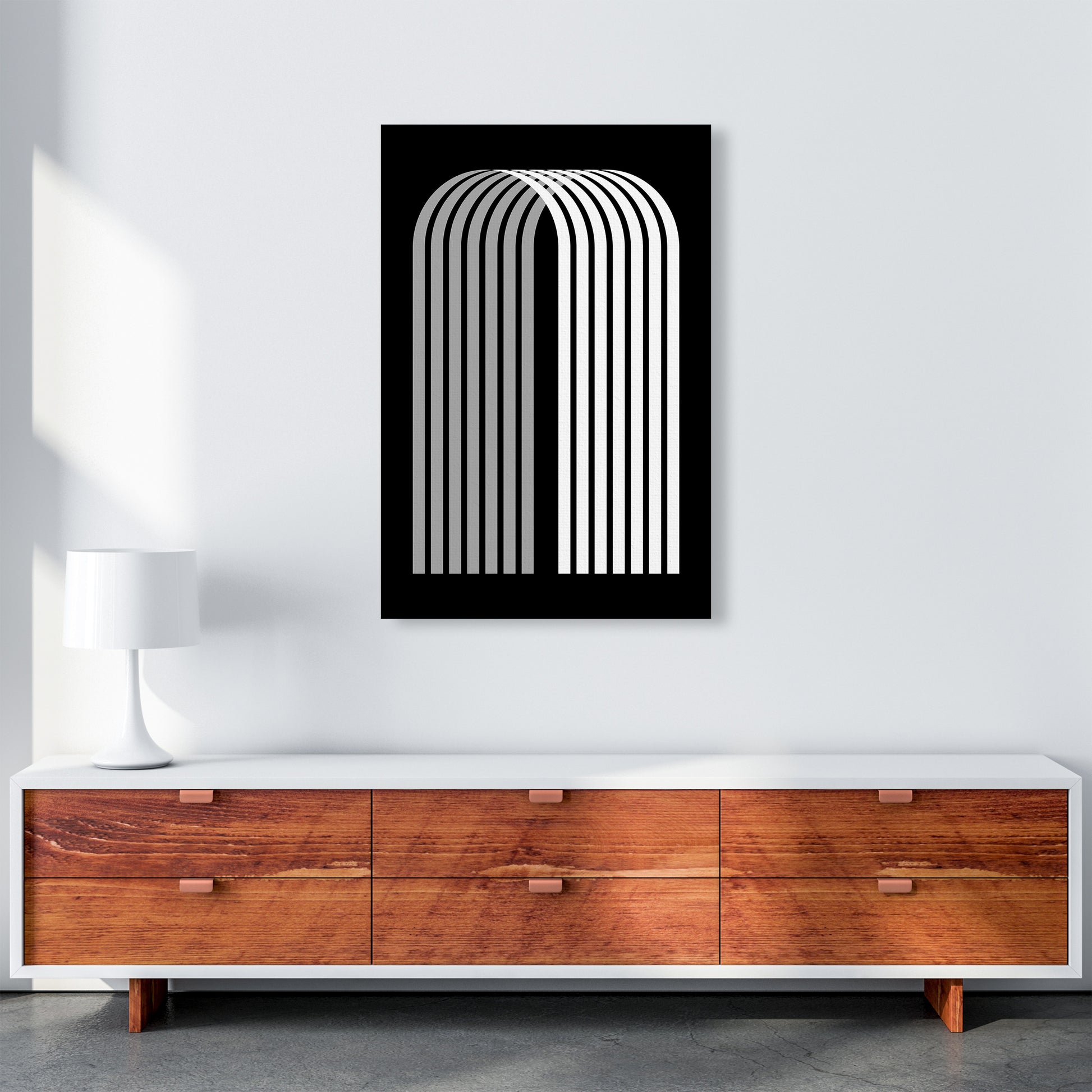 Modern BW Geometric Original A1 Canvas