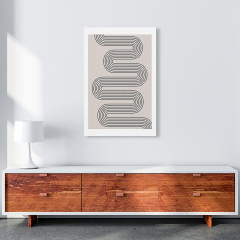 Twisty Lines Neutral Original A1 Canvas