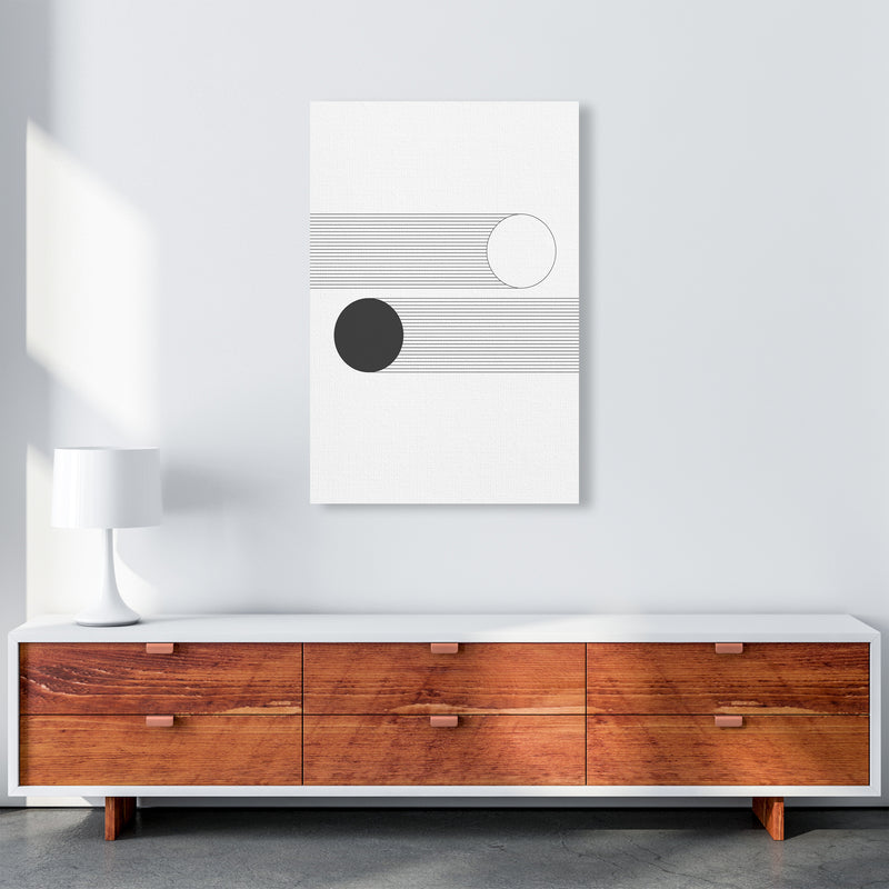 Mid Century Bauhaus Abstract Black and White A1 Canvas