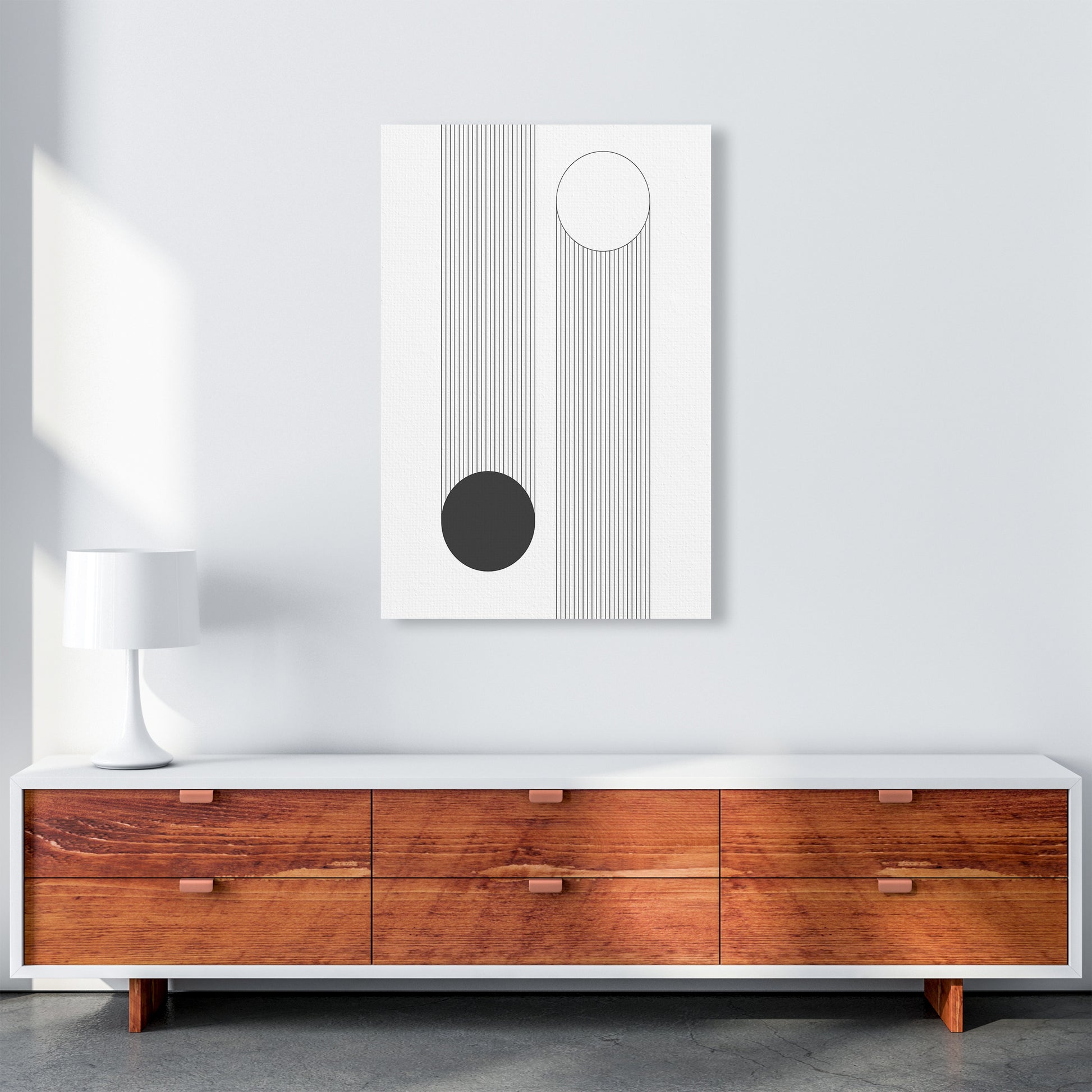 Mid Century Bauhaus Verticle Original A1 Canvas