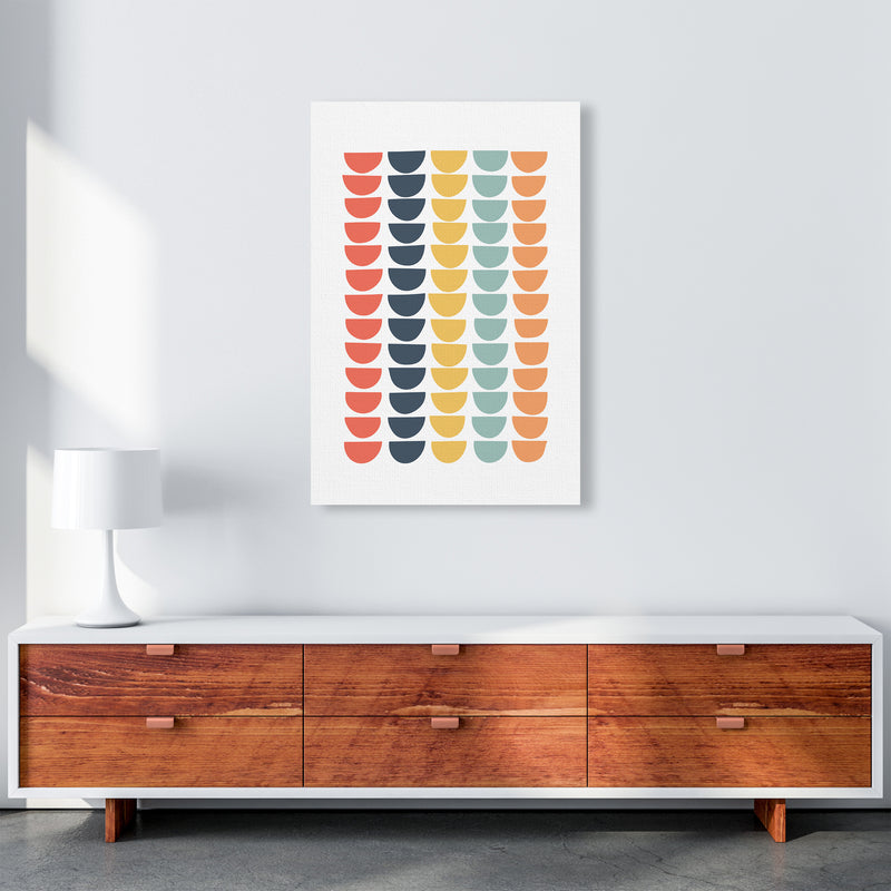 Retro Multicolor Half Circles Original A1 Canvas