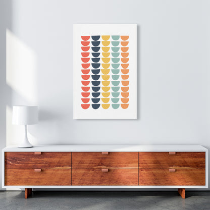 Retro Multicolor Half Circles Original A1 Canvas