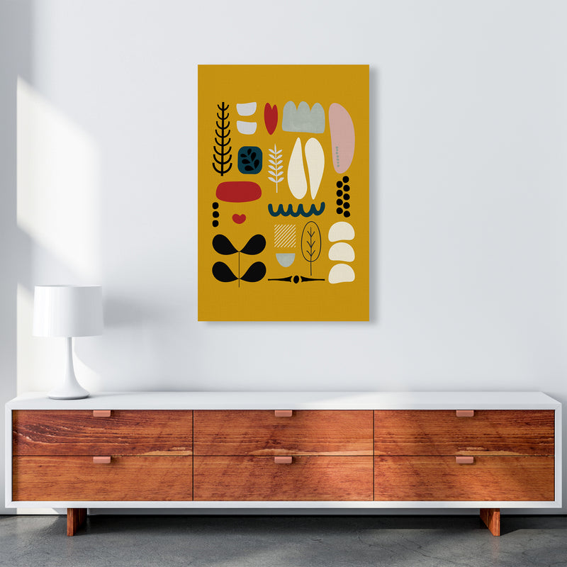 Scandinavian Folk on Yellow Original A1 Canvas