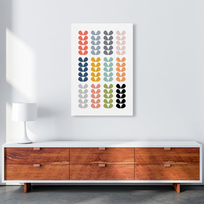 Scandinavian Folk Rainbow Leaves Original A1 Canvas