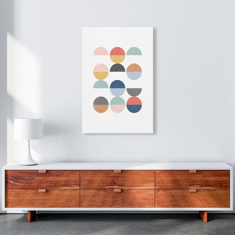 Simple Circles with Texture Original A1 Canvas