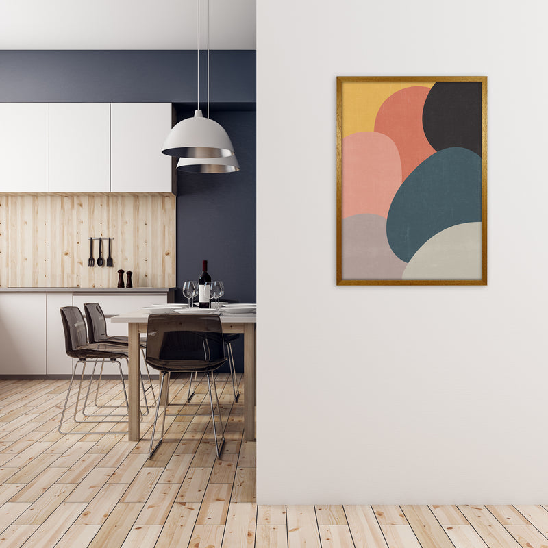Colorful Abstract Shapes Original A1 Print Only