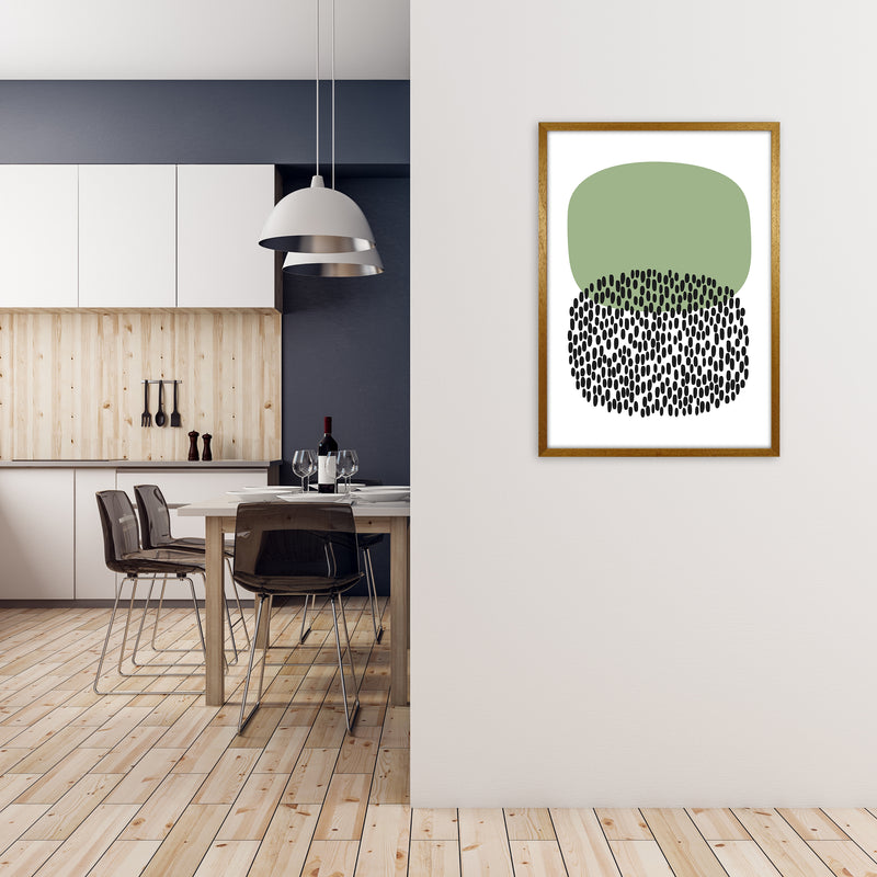 Green and Black Abstract Original A1 Print Only