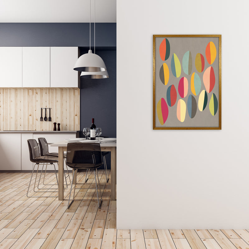 Mid Century Half Pebbles Original A1 Print Only