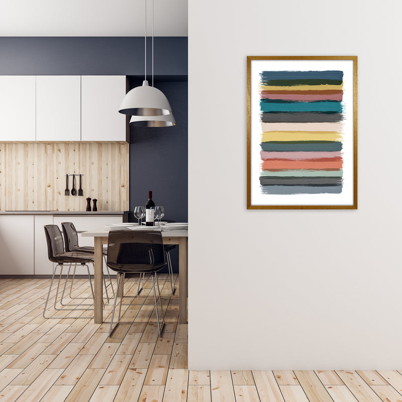 Multicolor Brush Strokes Original A1 Print Only