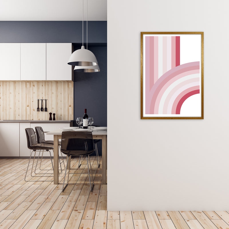 Pink Nursery Rainbow Wall Art A1 Print Only