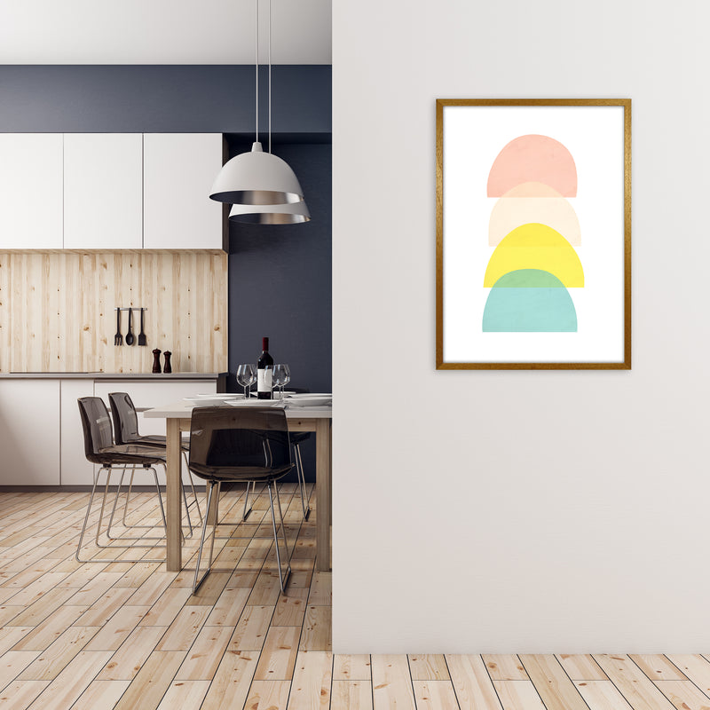 Semi Circle Summer Colours Original A1 Print Only