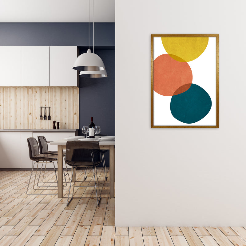 Yellow Red Blue Abstract Original A1 Print Only