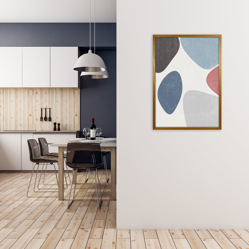 Blues Abstract Wall Art Original A1 Print Only