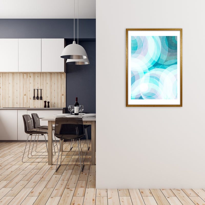 Colorful Purple and Blue Abstract A1 Print Only