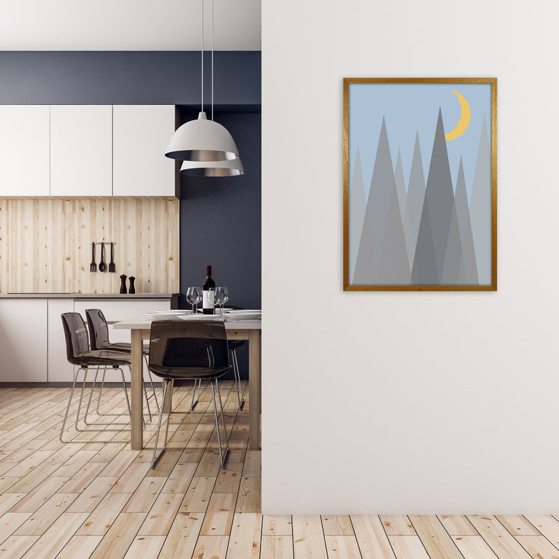 Day and Night Nursery Mid Century Modern Art Prints Night B A1 Print Only