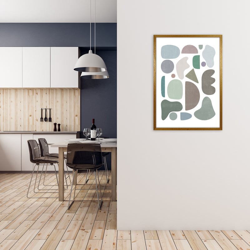 Abstract Terrazzo Shapes A A1 Print Only