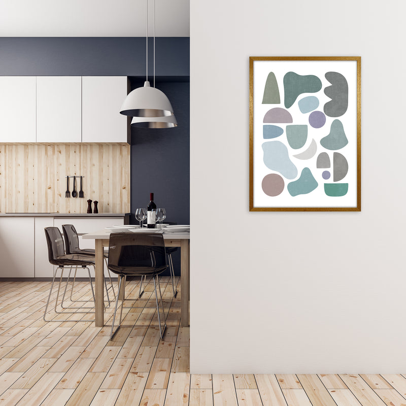 Abstract Terrazzo Shapes B A1 Print Only