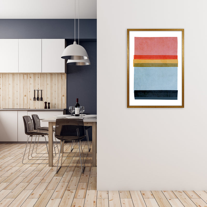Colourful Abstract Shapes Wall Art B A1 Print Only