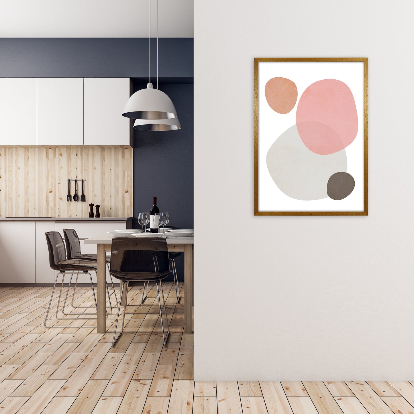 Pink and Grey Nursery Wall Art Print A A1 Print Only