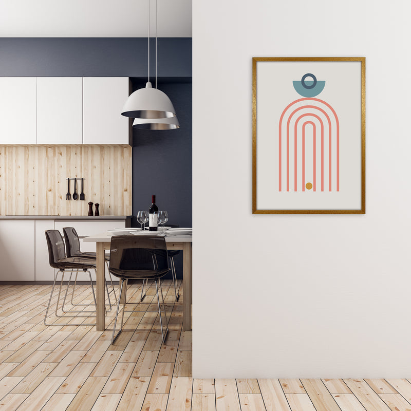 Mid Century Modern Prints on Grey A A1 Print Only