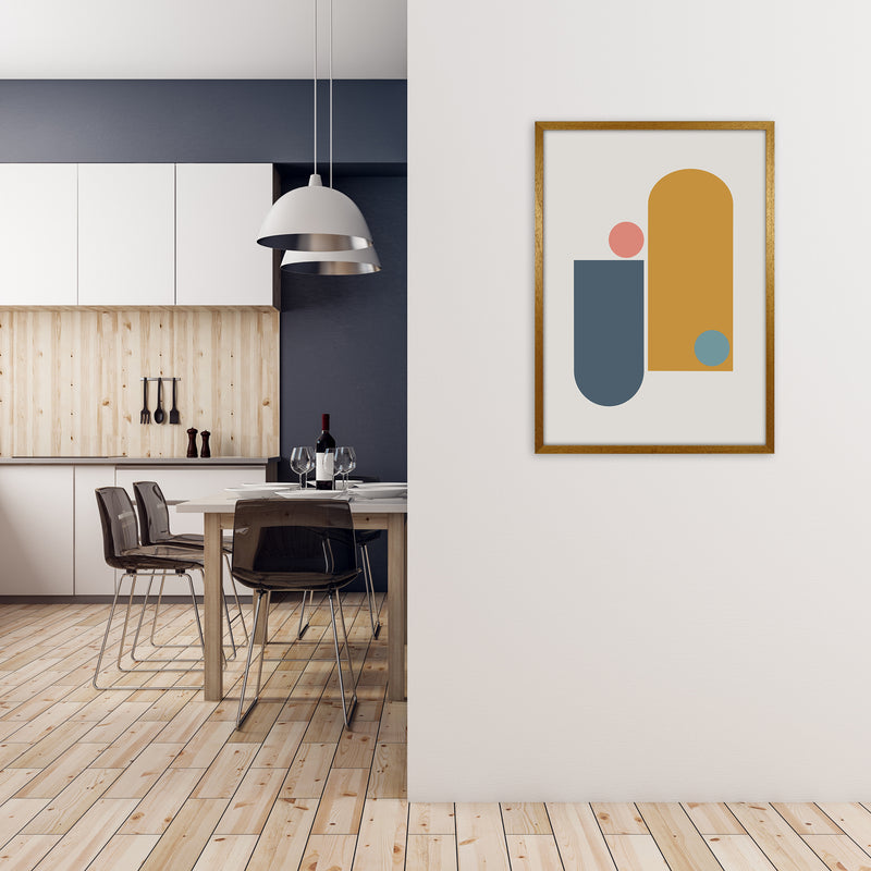 Mid Century Modern Prints on Grey D A1 Print Only