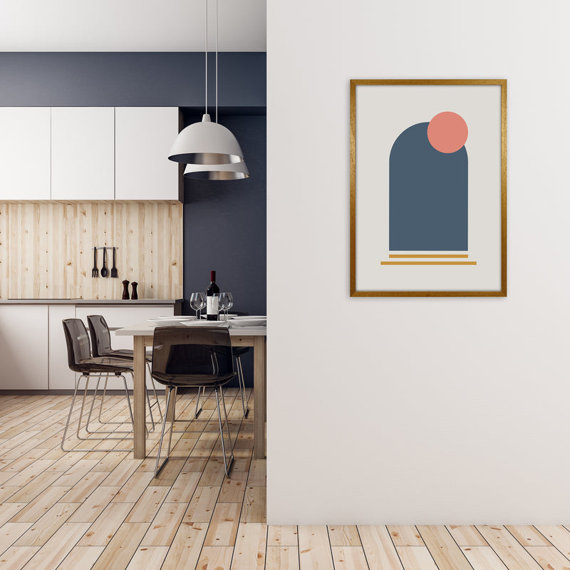 Mid Century Modern Prints on Grey F A1 Print Only
