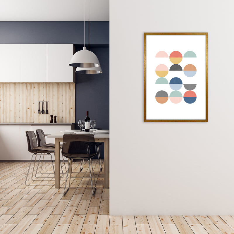 Simple Circles with Texture B A1 Print Only
