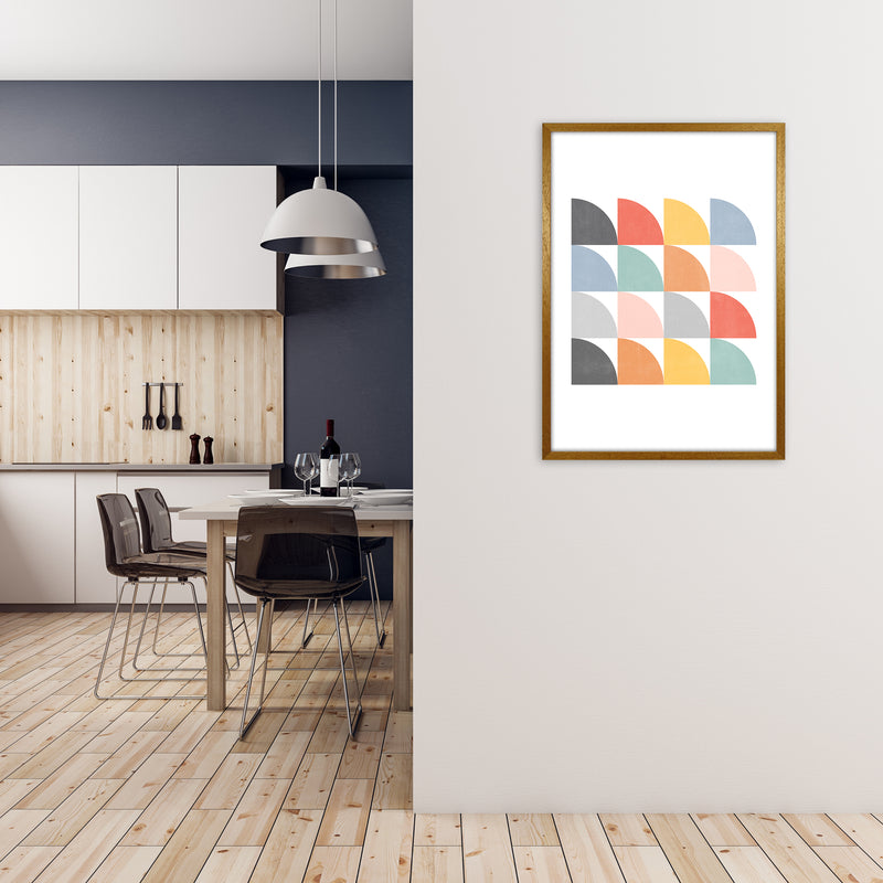Scandinavian Quarter Circles F A1 Print Only