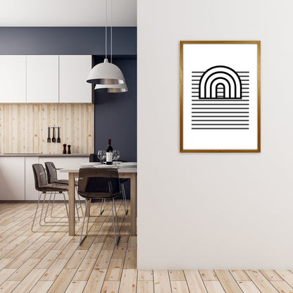 3D Rainbow and Lines Original Abstract Art Print by Print Punk Studio A1 Print Only