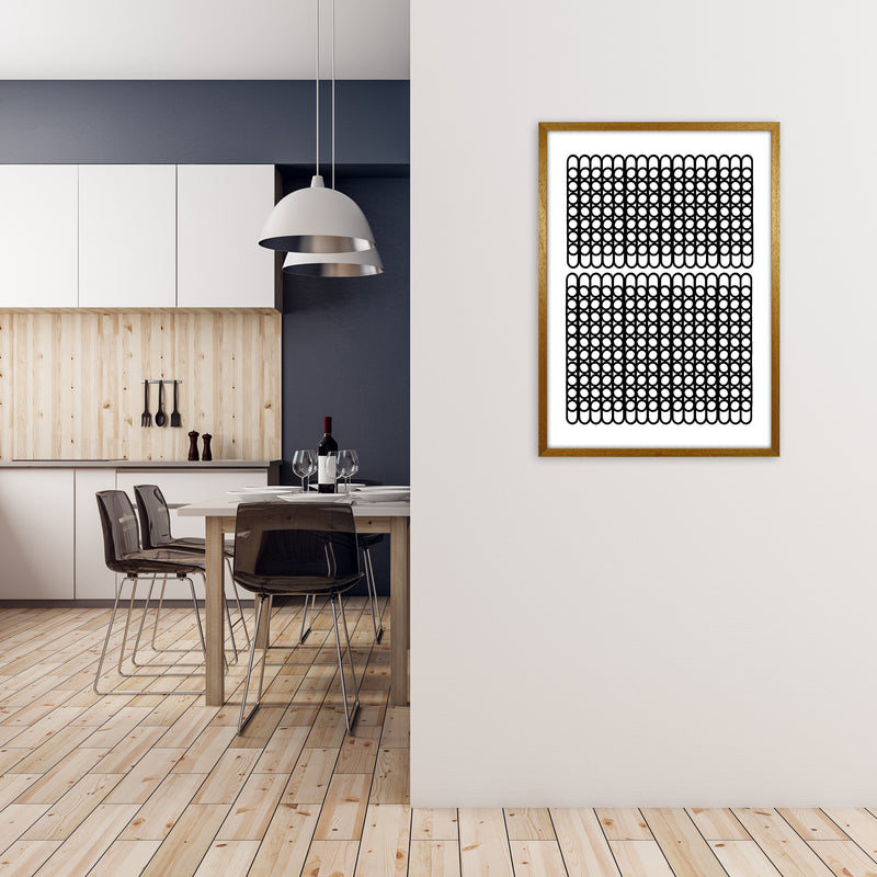 Abstract Black and White Naïve Design Original Art Print by Print Punk Studio A1 Print Only