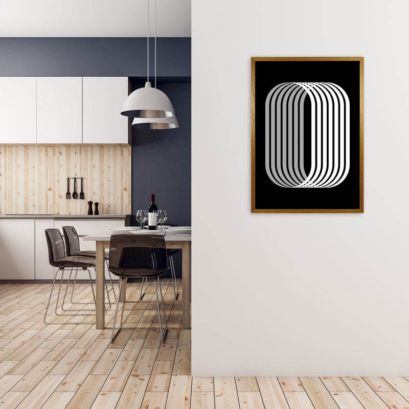 Abstract Modern Black and White Shape Original A1 Print Only