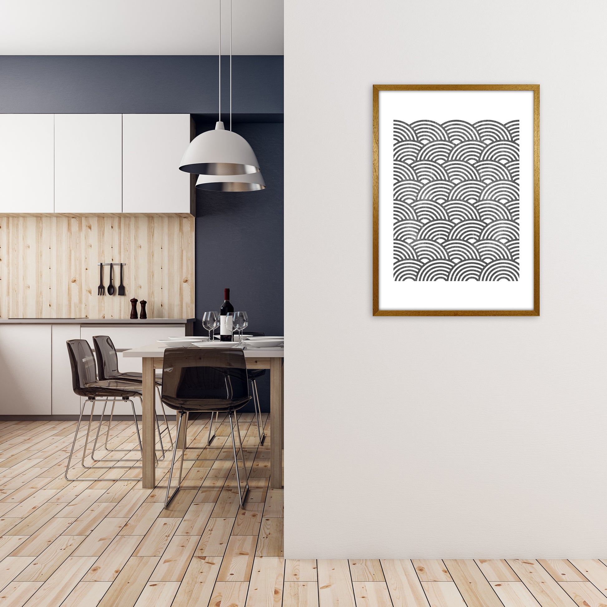 Art Deco Grunge Original A1 Print Only
