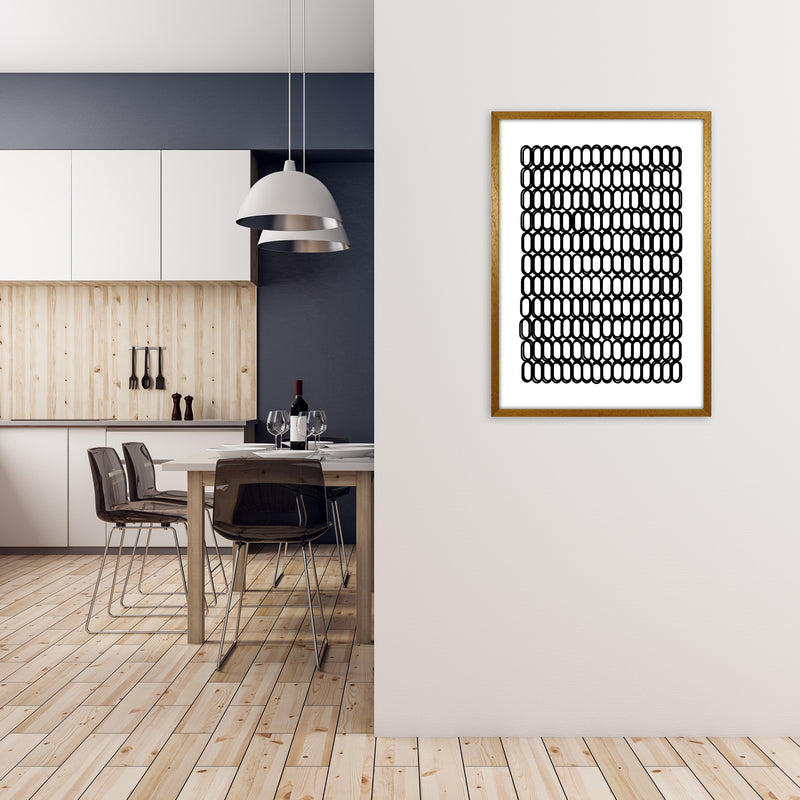 Black and White Oval Multi A1 Print Only