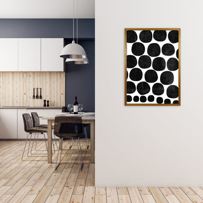 Black Grunge Circles Original A1 Print Only